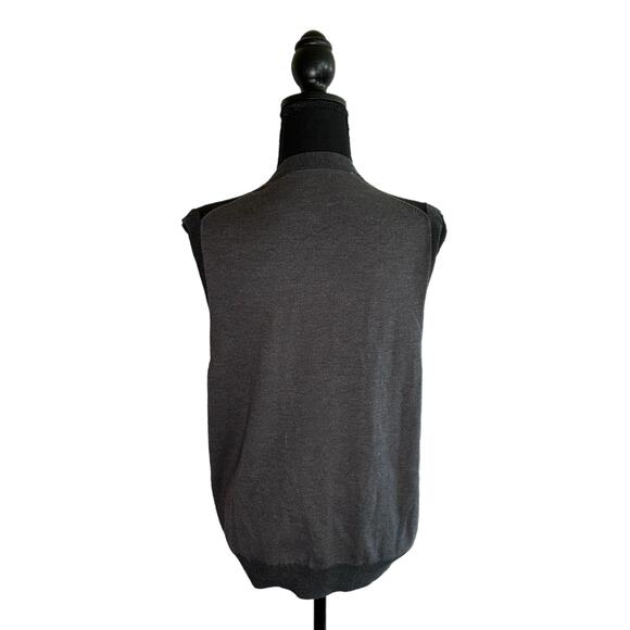 Van Heusen Womens Black and Gray Sleeveless Cardigan, Small, Pre-owned - Picture 2 of 4